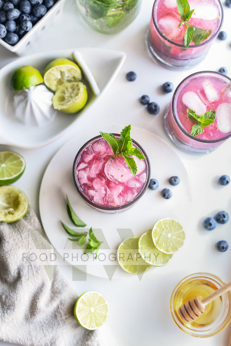 Blueberry Mojito Mocktail