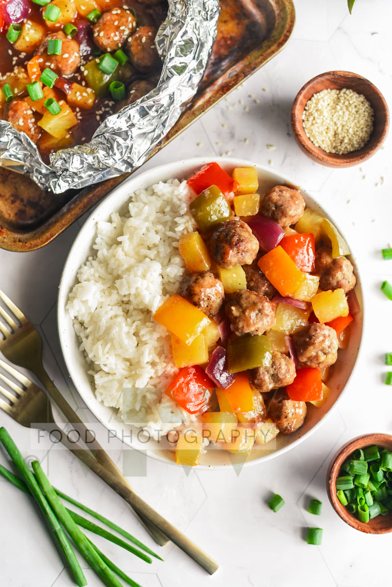 Foil Packet Sweet & Sour Meatballs