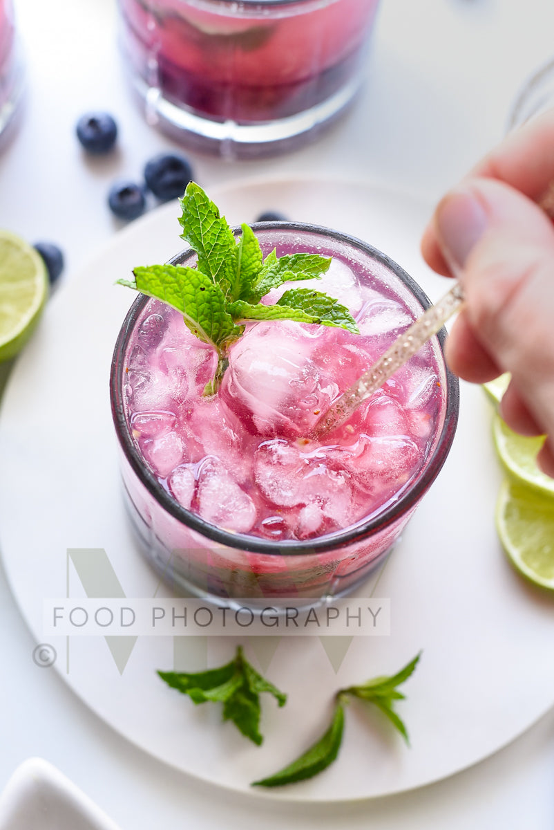 Blueberry Mojito Mocktail