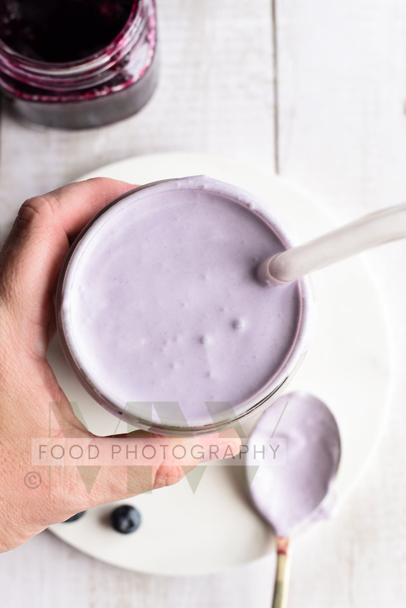 Blueberry Cold Foam Iced Latte